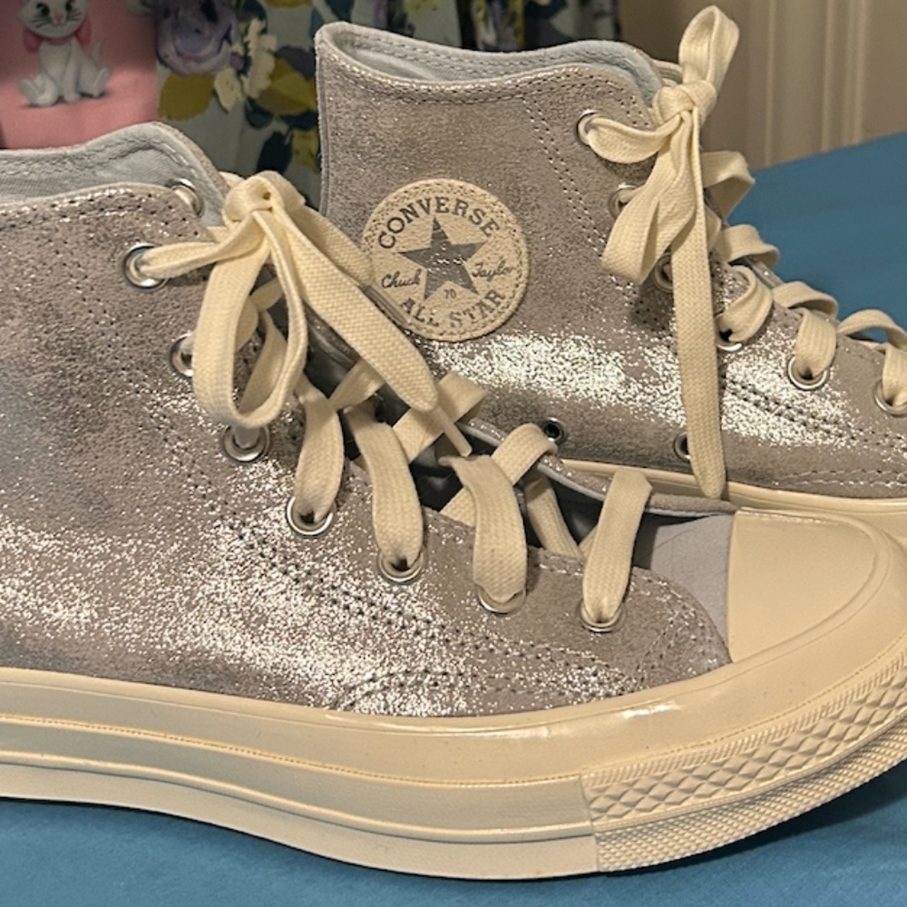 Converse Blue Suede Hightops - image 1